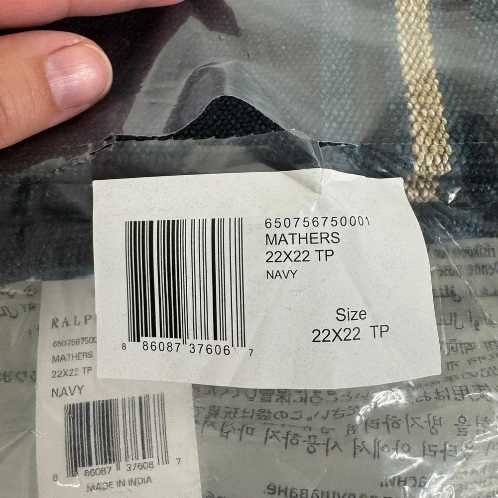 Ralph Lauren NEW Mathers Throw Pillow Cover‎ 22x22